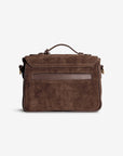 MEYRIN | Umhängetasche Wildleder braun/gold - von hinten