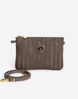 TAMINS | Umhängetasche fango braun/gold - frontal