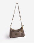 CASTIEL | Shopper fango braun/silber - seitlich