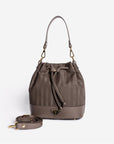 SION | Beuteltasche fango braun/gold frontal