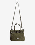 WITTNAU | Handtasche Wildleder moosgrün/gold - hängend