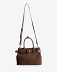 WITTNAU | Handtasche Wildleder braun/gold - hängend