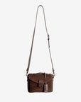 MEYRIN | Umhängetasche Wildleder braun/gold - hängend