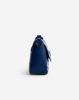 NOVILLE | Umhängetasche Maze cappuccino deep blau/silber - seitlich