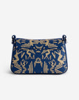 NOVILLE | Umhängetasche Maze cappuccino deep blau/silber - von hinten