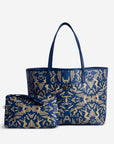 BERN | Shopper Maze cappuccino deep blau/silber - frontal