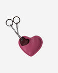 HERZ | Schlüsselanhänger bubble pink/antik rot silber - frontal