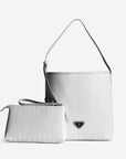 BANNWIL | Beuteltasche snow weiss/silber - frontal