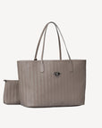 BERN | Shopper taupe grau/silber - seitlich