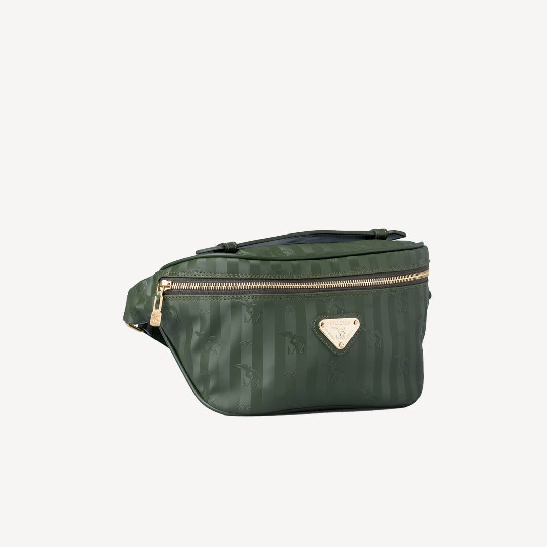 BRIENZ | Gürteltasche olive grün/gold - seitlich