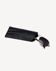 RUCHEN | Brillenetui classic schwarz/gold – von innen