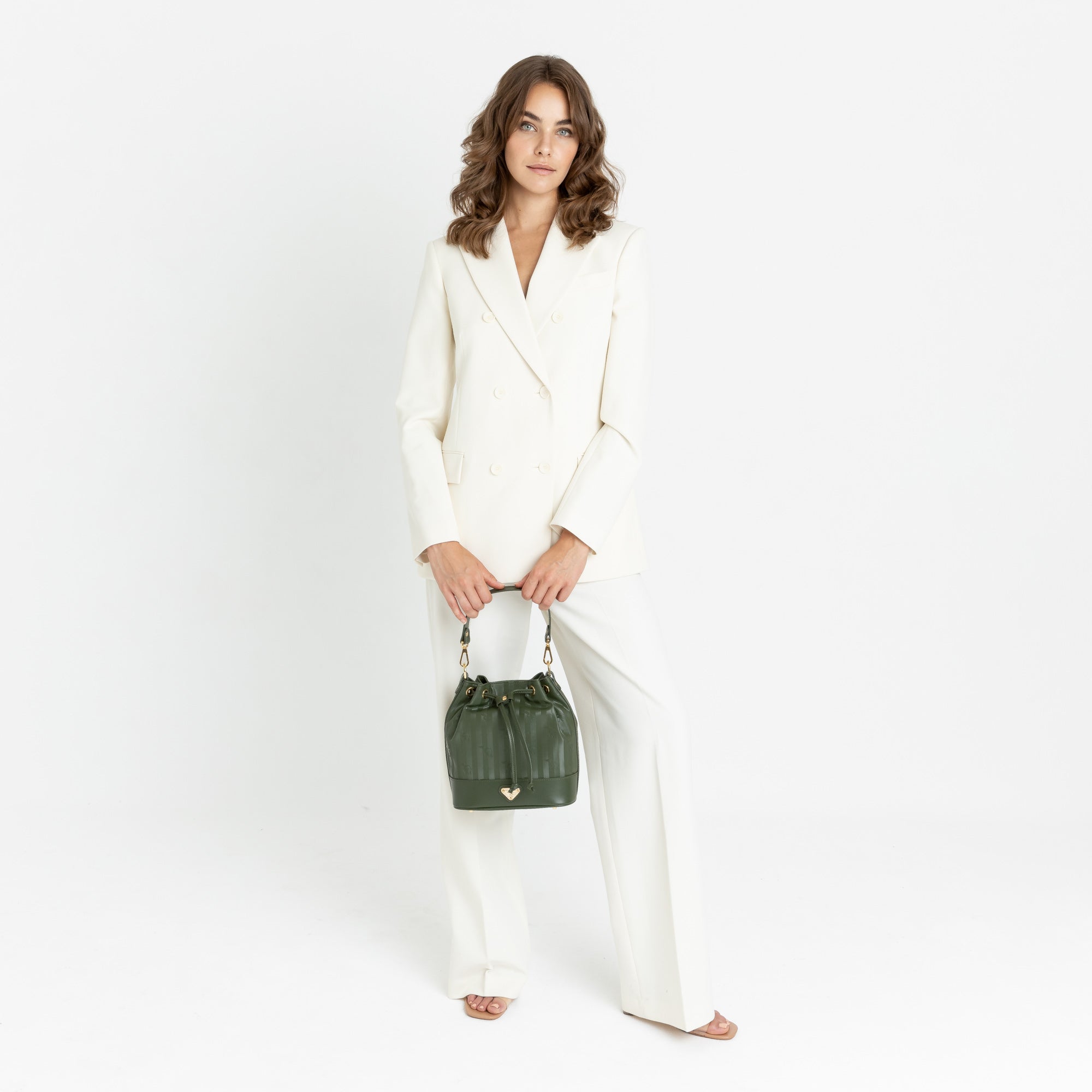 SION | Sac seau vert olive/or