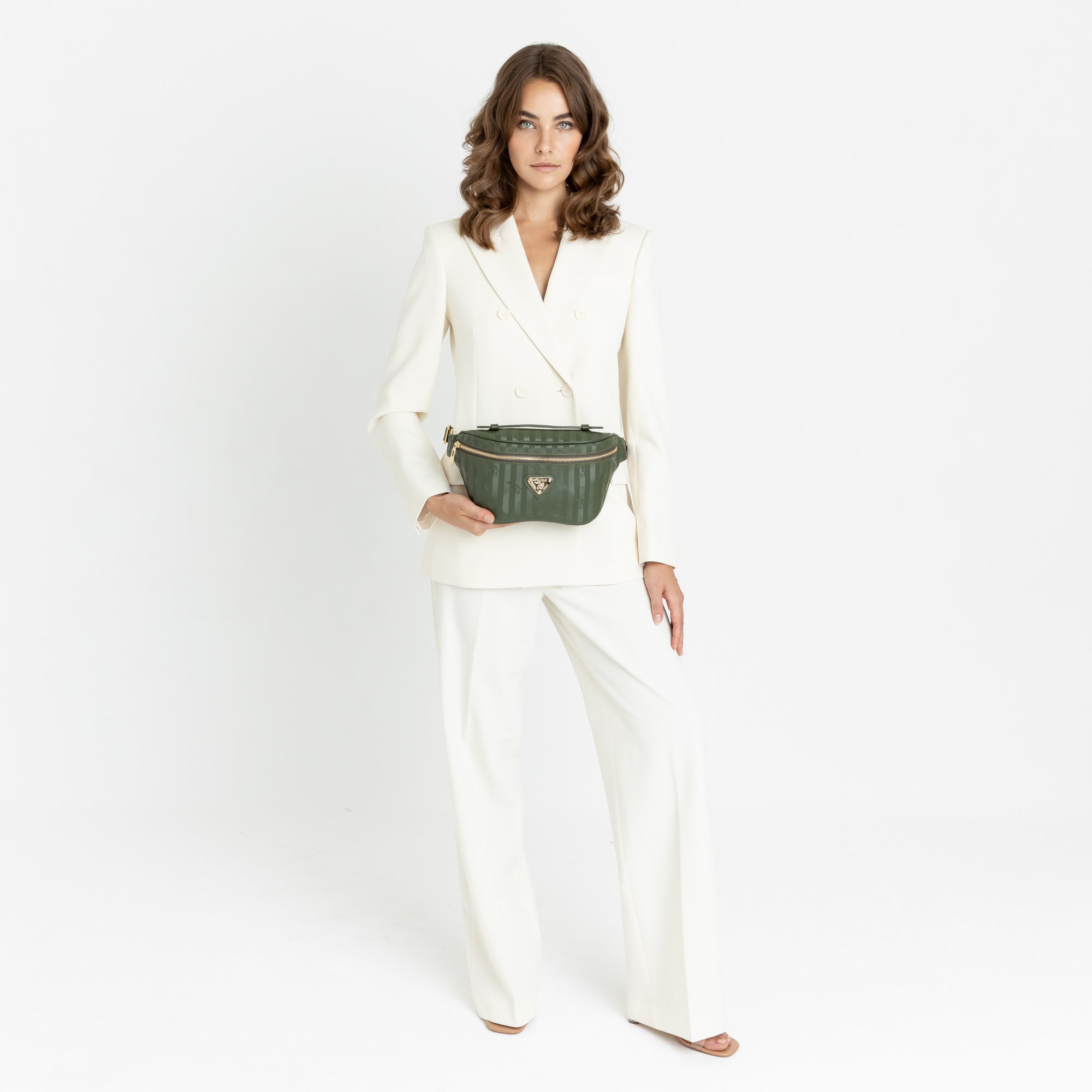 BRIENZ | Sac ceinture vert olive/or