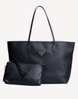 BERN | Shopper Kabsleder schwarz/gold - frontal