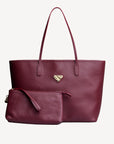 BERN | Shopper Kabsleder antik rot/gold - front