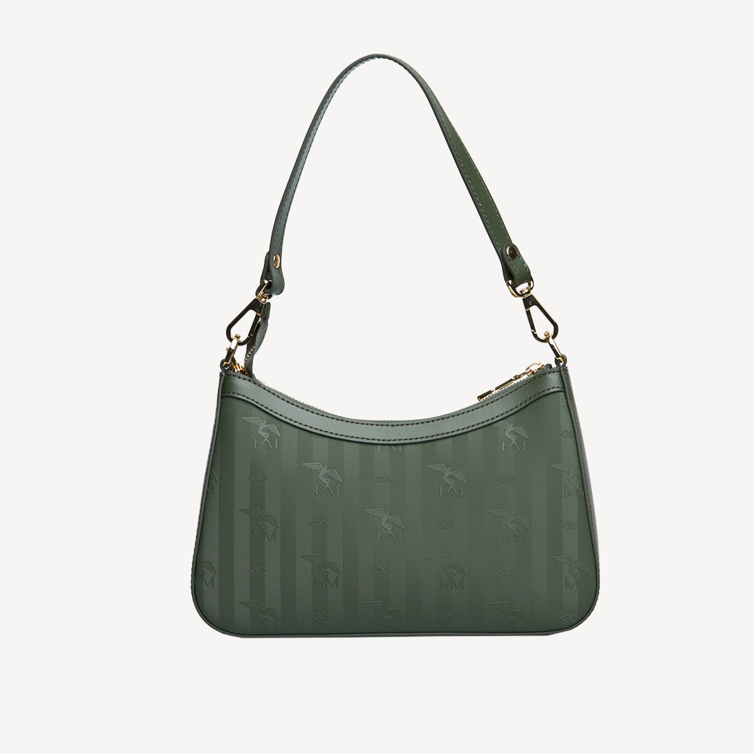 CASTIEL | Sac bandoulière vert olive/or