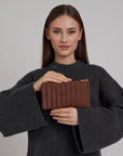 PIZ ELA | Pochette Mollerus hazelnut braun/gold