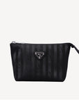 GONZEN | Necessaire classic schwarz/silber - frontal