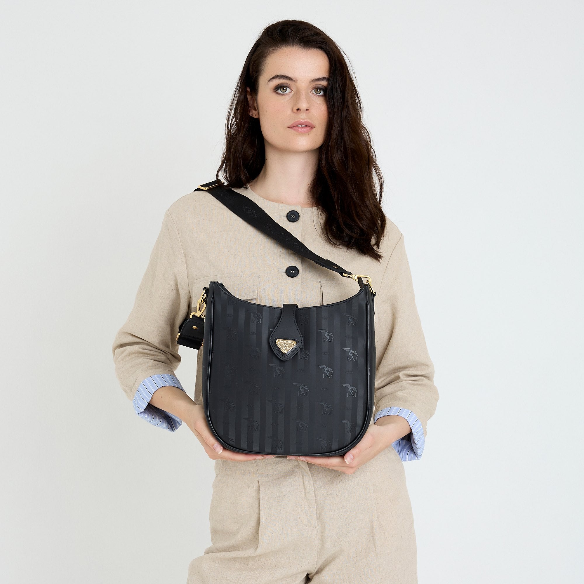WAELDI | Sac à bandoulière noir/or