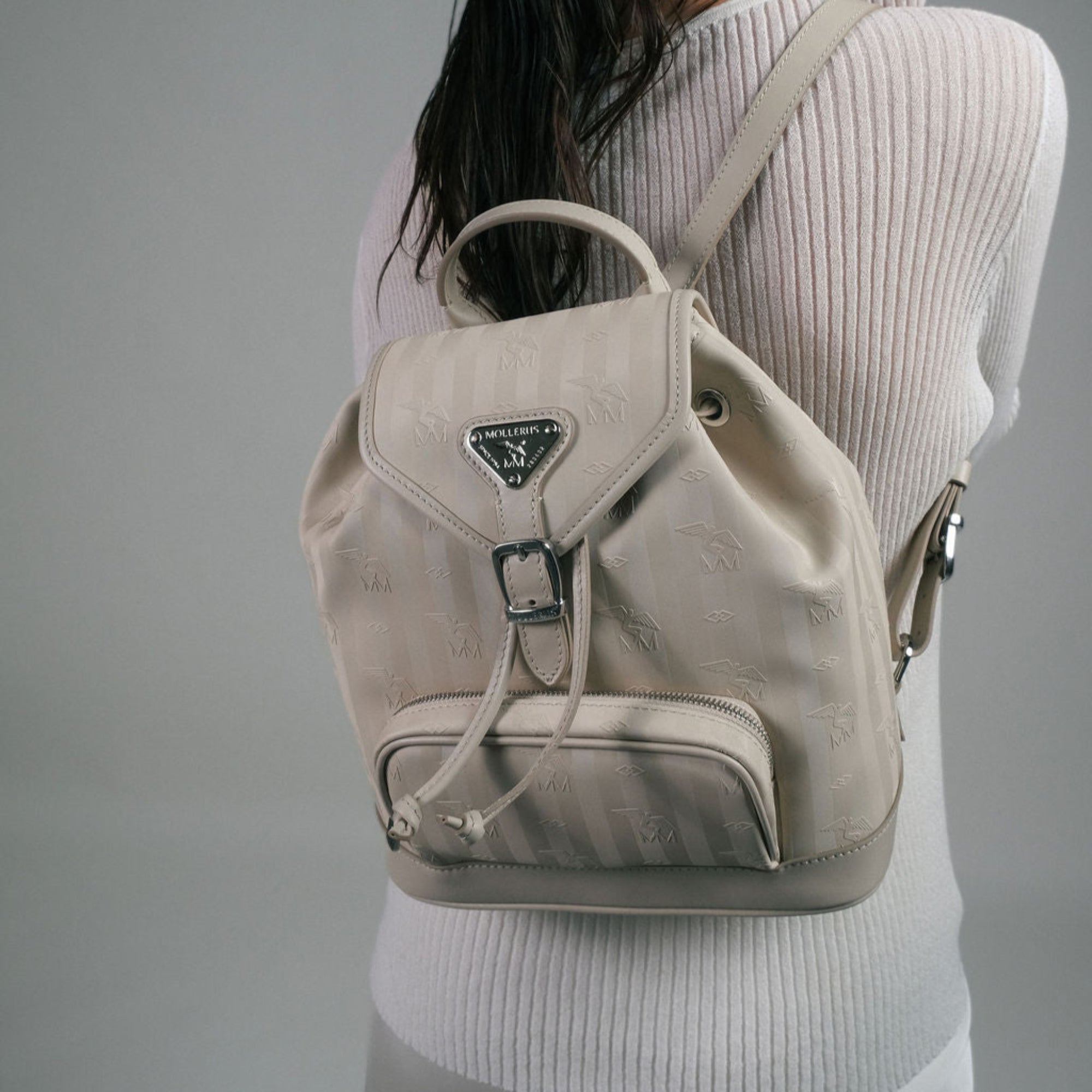BRUGG | Sac à dos perle/argent
