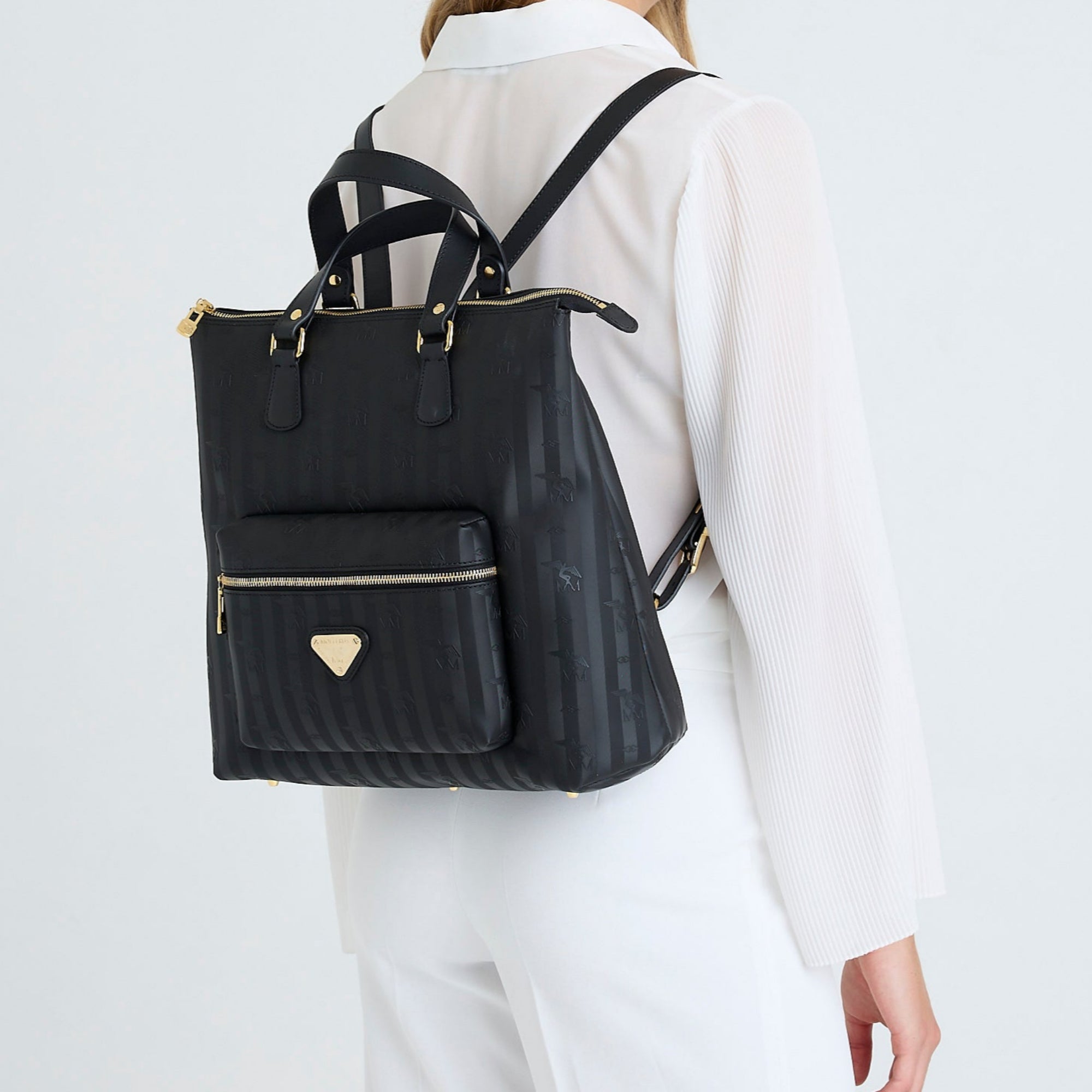 MANNO | Rucksack classic schwarz/gold