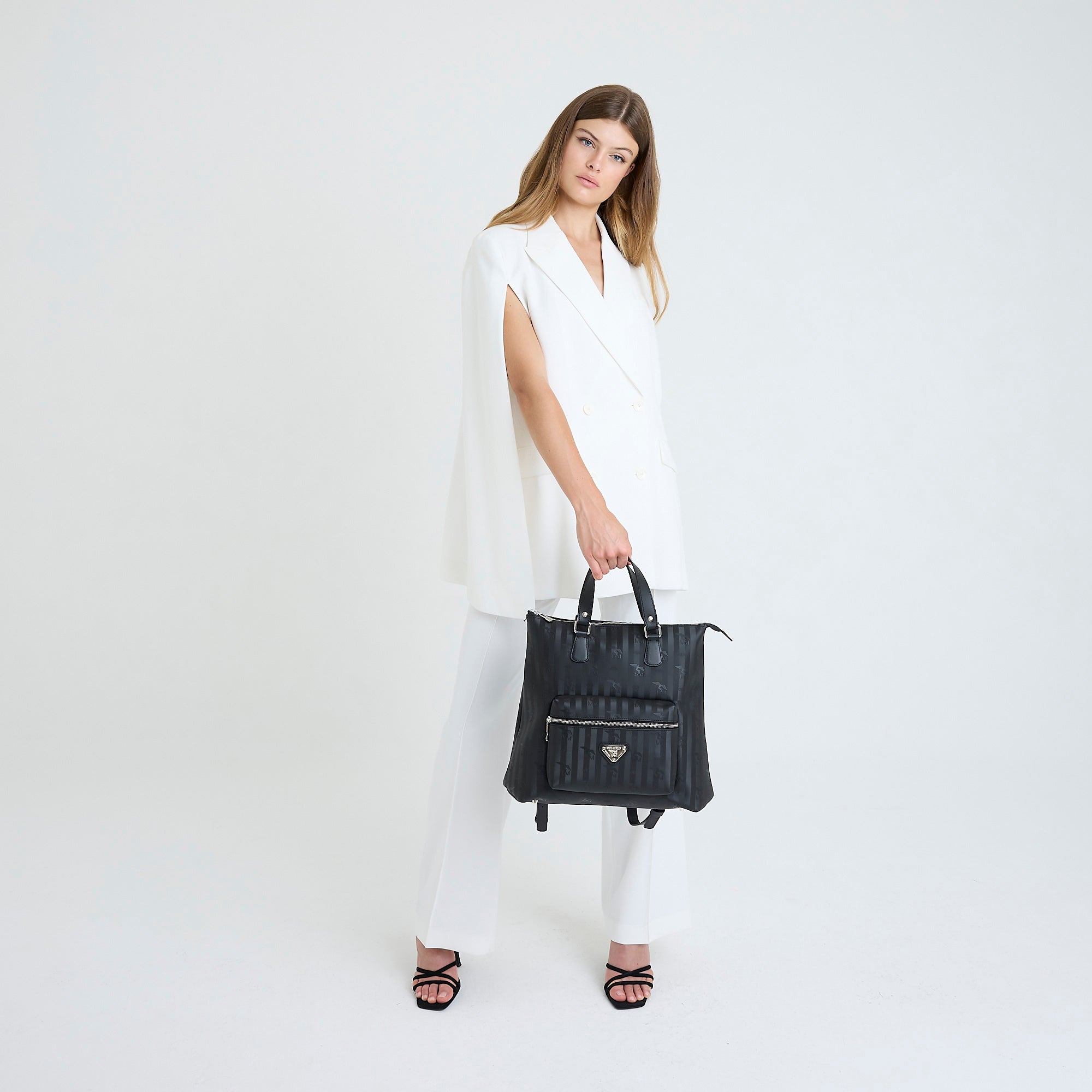 MANNO | Sac à dos classique noir/argent