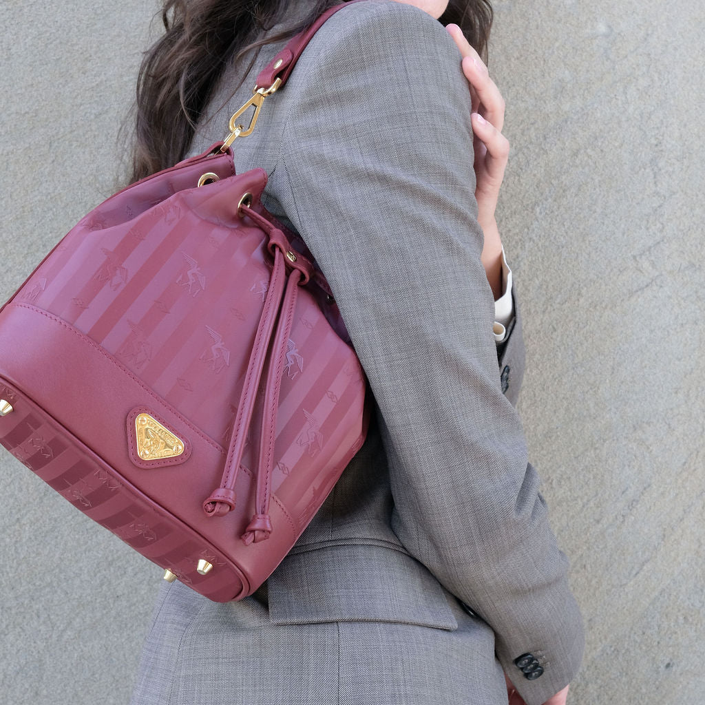 SION | Beuteltasche antik rot/gold