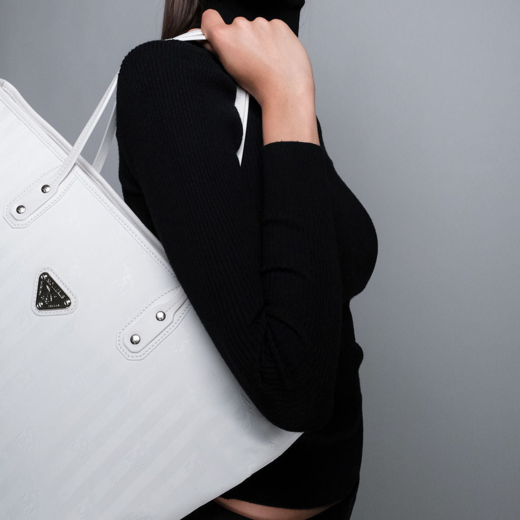 WINTERTHUR | Shopper with zipper snow white/silver