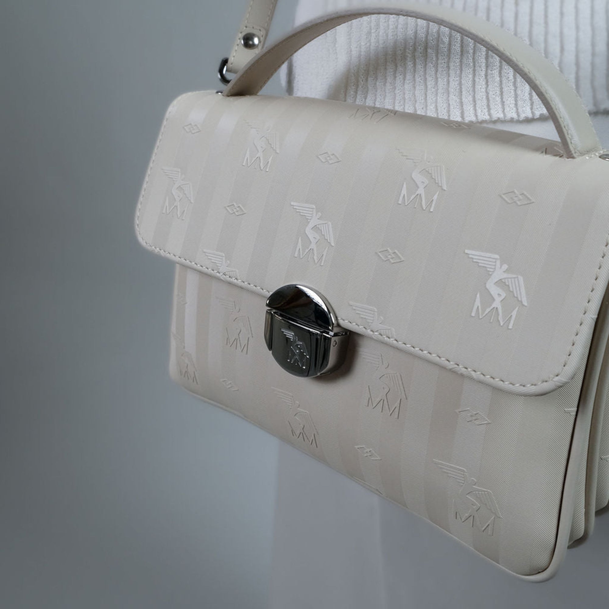SIGNAU | Sac bandoulière perle/argent