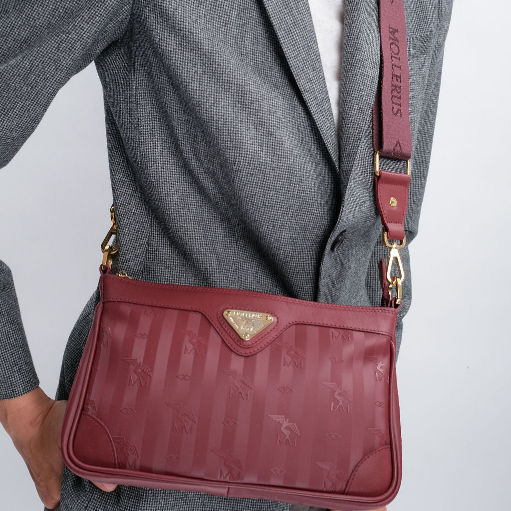 FLUMS | Shoulder bag antique red/gold