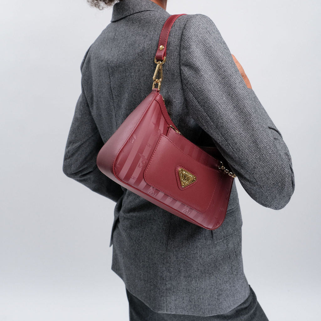 CASTIEL | Shoulder bag antique red/gold