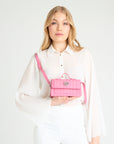 EGG | Umhängetasche bubble pink/silber - on body
