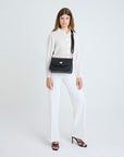 MONNAZ | Borsa a tracolla classica nero/oro full body