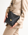 AUSWIL | Beuteltasche classic schwarz/gold - detail