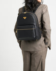 GLARUS | Rucksack Kalbsleder schwarz/gold - on body