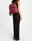 GLARUS | Rucksack Kalbsleder antik rot/gold - on body