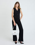 FEY | Schultertasche Croco snow weiss/gold ON BODY