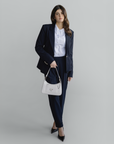 CASTIEL | Schultertasche snow weiss/silber - full body