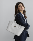 GENF | Shopper snow weiss/silber - detail