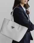 GENF | Shopper snow weiss/silber - close up