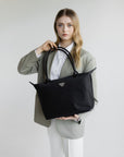 INTERLAKEN | Shopper Nylon classic schwarz/silber - getragen Detail