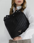NIESEN | Beuteltasche classic schwarz/silber - detail