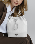 SION | Beuteltasche snow weiss/silber - detail