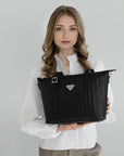 VALLON | Shopper classic schwarz/silber - close up
