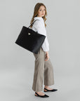 ZUERICH | Shopper classic schwarz/silber - full body