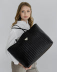 ZUERICH | Shopper classic schwarz/silber - close up