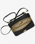 MOUTIER | Umhängetasche classic schwarz/gold - von innen