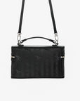 MOUTIER | Umhängetasche classic schwarz/silber - VON HINTEN