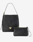 BANNWIL | Beuteltasche classic schwarz/gold - frontal