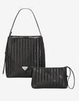 BANNWIL | Beuteltasche classic schwarz/silber - FRONTAL